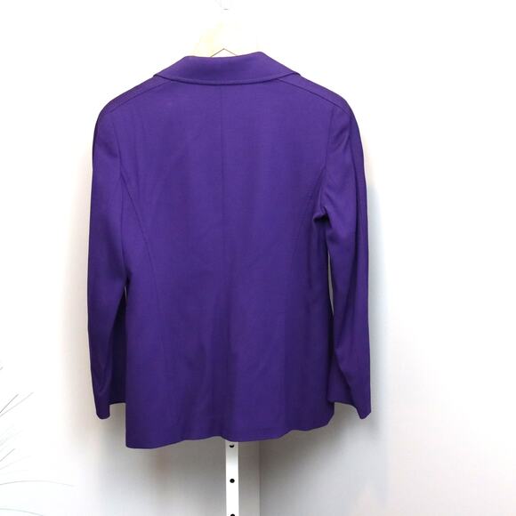 Escada Purple Wool Blend Blazer Jacket Size 40 (US 8) - Picture 2 of 3